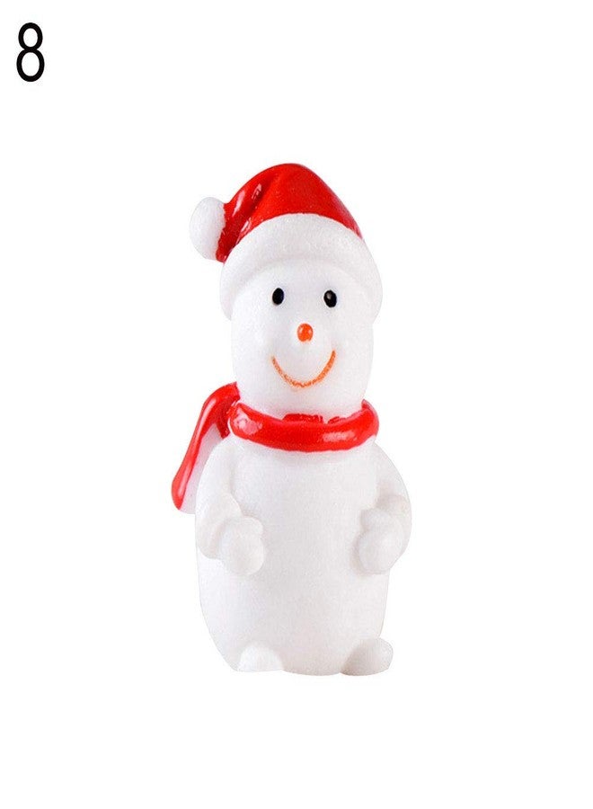 BHOOLU&GOOLU Cute Snowman & Tree Resin Craft Fairy Garden Ornaments Figurines for Christmas Decoration - 6 pcs Set - Image 3